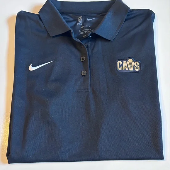 Nike Dri Fit Cleveland Cavaliers coaches Polo Shirt. Women’s Lg. Black. NWT! - Picture 14 of 15